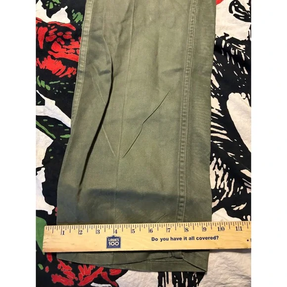 OG 107 ideal zipperVintage Military Style Cargo Pants Olive Green Size M